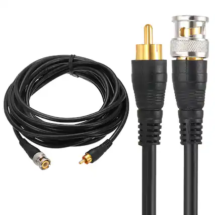 Front. Unique Bargains - BNC Male to RCA Male Coaxial Cable 5M RG59 75-3 for DVR CCTV Camera Monitor - Black.