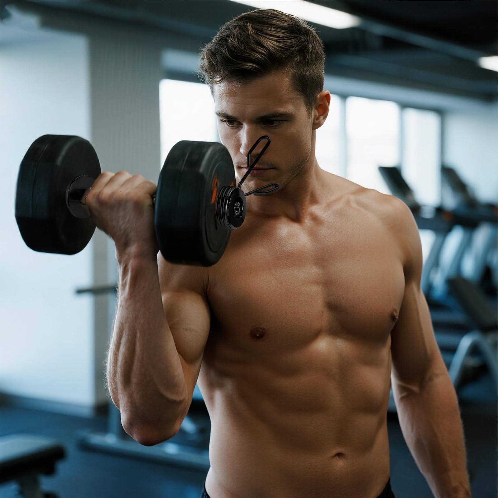 Alt View 1. Refined Abode Design - 16 Olympic Dumbbell Handles Loadable Bars For 2 inch Standard Plates Weight With Of Spring Collars Home Gym - Silver.