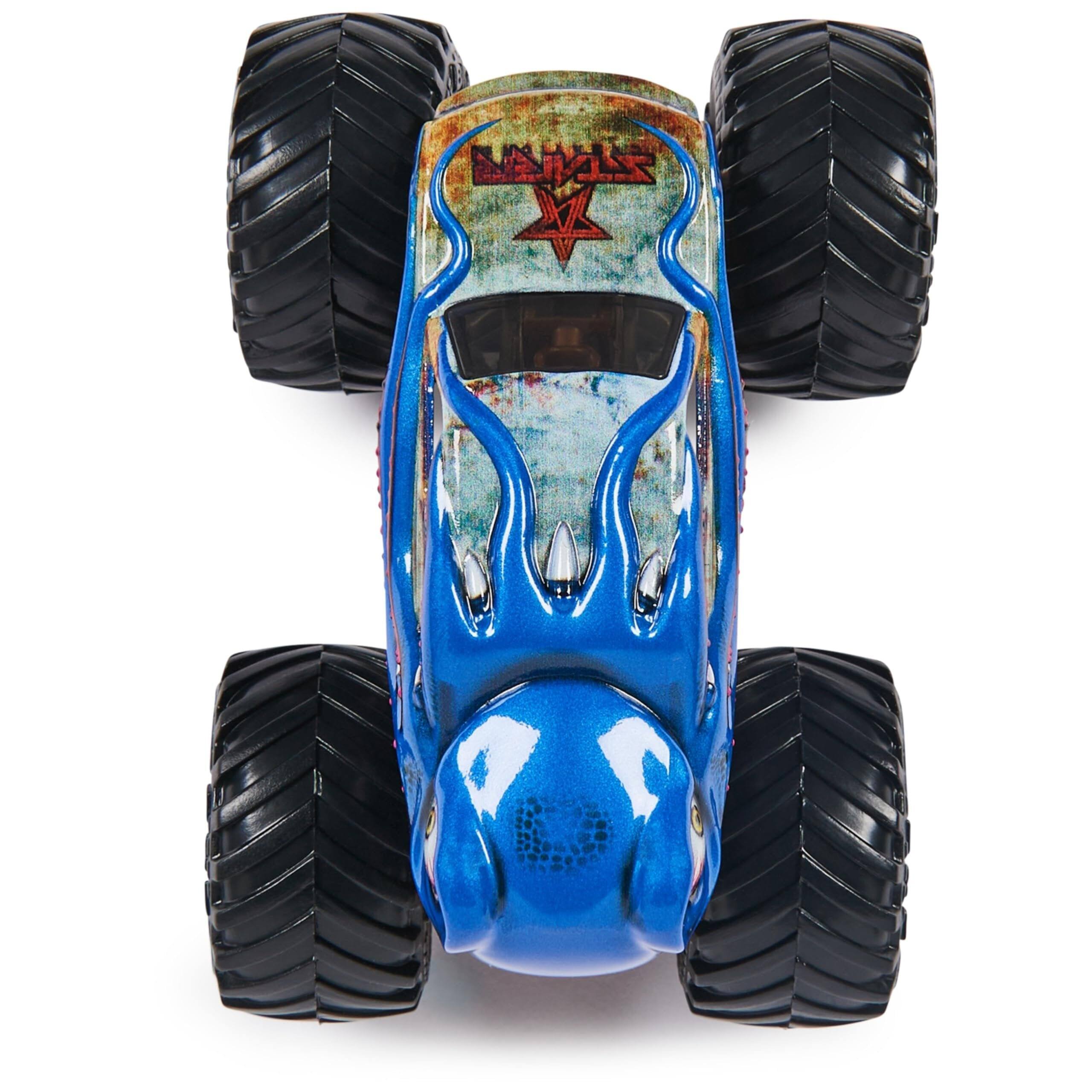 Alt View 2. Monster Jam - Monster Jam Kraken 1:64 Scale Series 34 Die-Cast Monster Truck Toy, Ages 3+ - Blue.