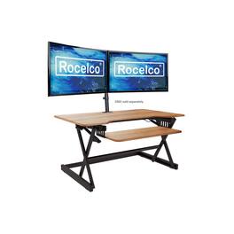 Rocelco - 40" Large Height Adjustable Standing Desk - Brown