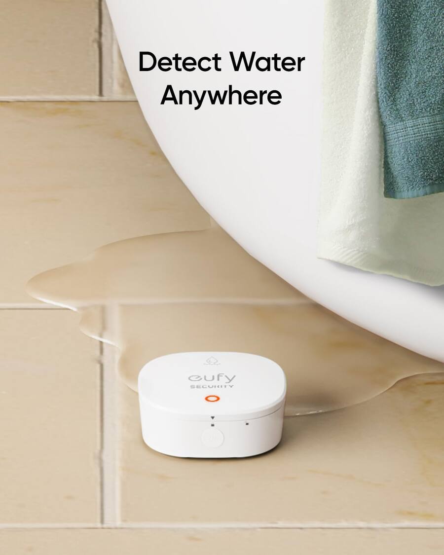 Eufy Security Water and Freeze Sensor with Remote Alerts, IP65 Waterproof, 2 Year Battery Life, HomeBase Required, Compatible S380 S280, App Control kopen? Vergelijk bij Eufy Security Water and Freeze Sensor with Remote Alerts, IP65 Waterproof, 2 Year Battery Life, HomeBase Required, Compatible S380 S280, App Control kopen? Vergelijk bij