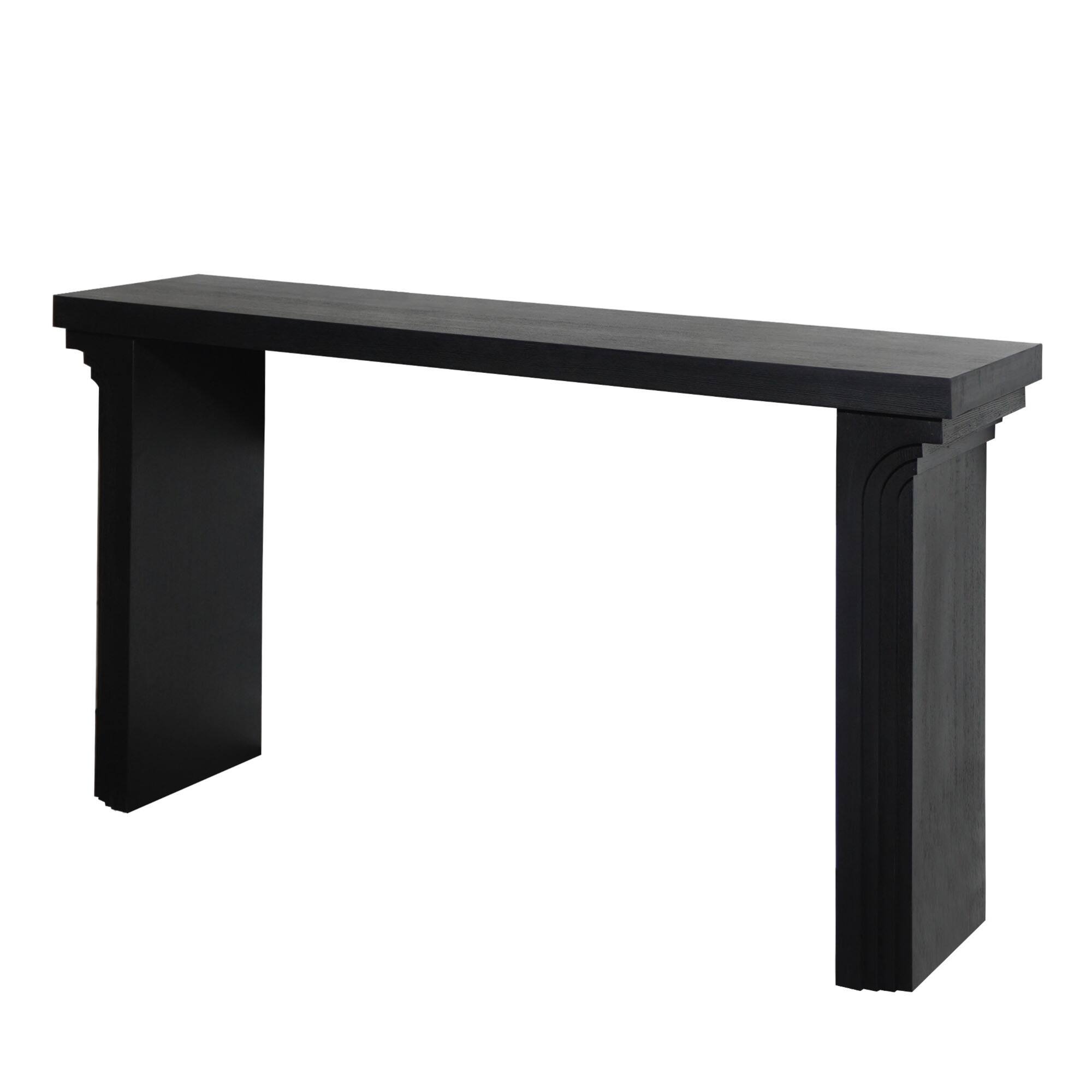 Alt View 2. GOODSILO - Modern Minimalist Wooden Console Table Ideal for Entryway Living Room and Hallway Stylish Decorative Accent - Black.