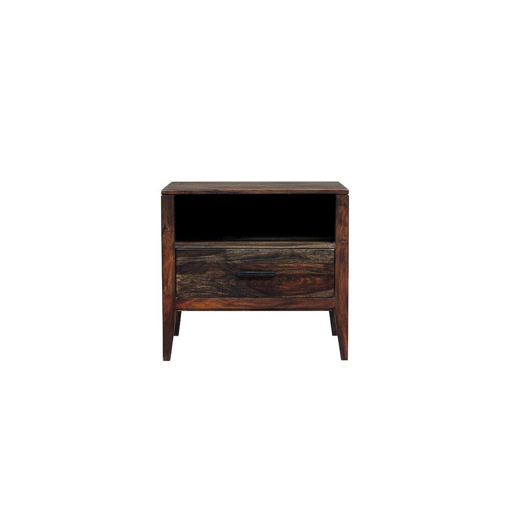 Alt View 9. Porter Designs - Fall River Solid Sheesham Wood Nightstand, Gray - Gray.