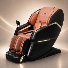 KoziSense - KZ-605 4D Massage Chair,Deep Zero Gravity,Thai Stretch,Auto Extension Legrest,Back and Front Heat,FREE Inside Delivery - Black and Orange