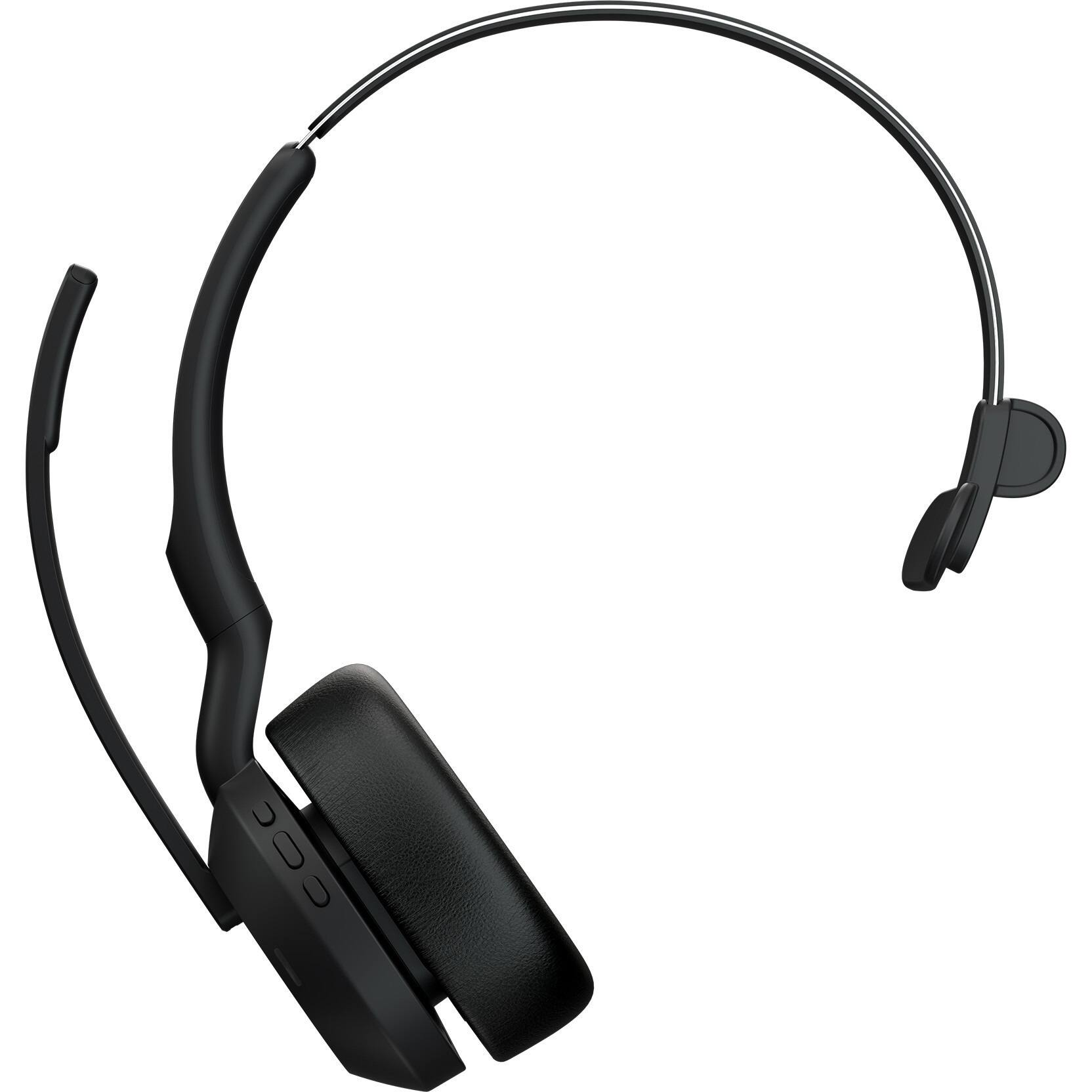 Alt View 1. Jabra - Jabra Evolve2 55 Headset - Mono - Wireless - Bluetooth - 98.4 ft - 20 Hz to 20 kHz - On-ear - Monaural - Supra-aural - Blue.