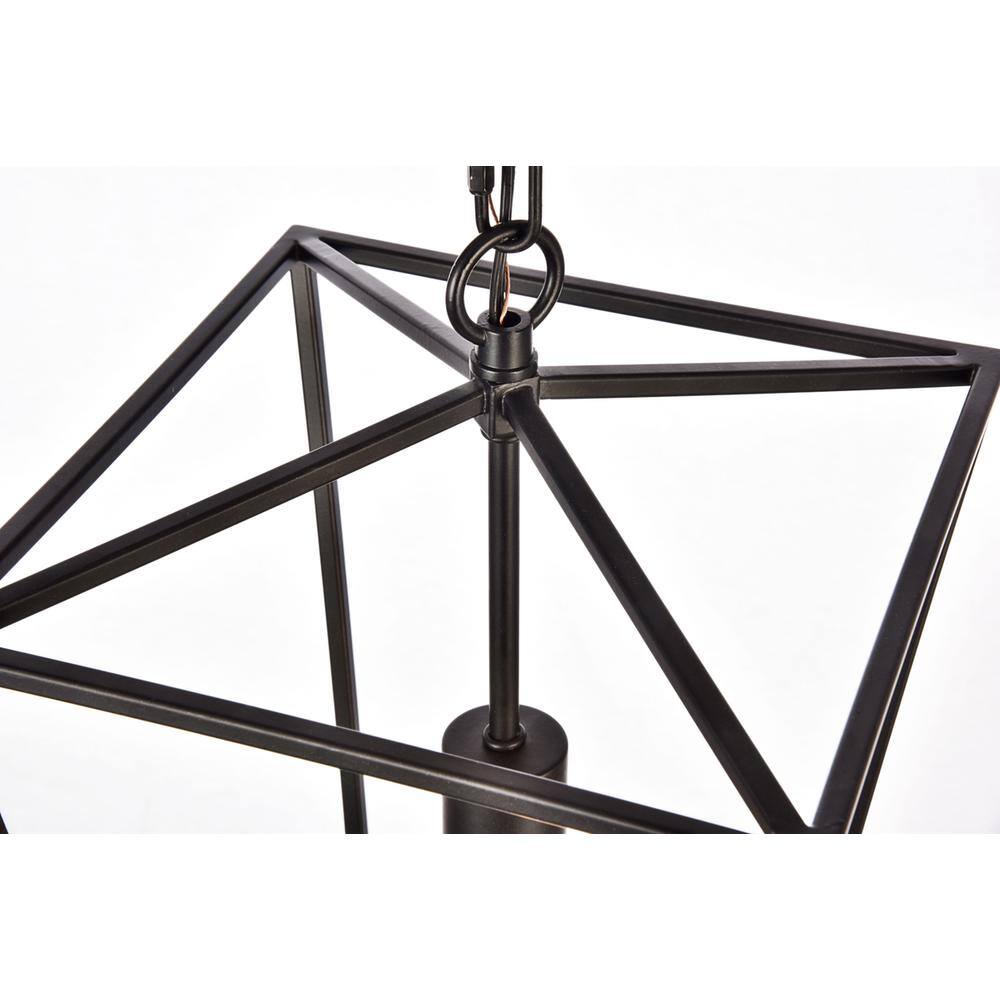 Back. Living District - Maddox Collection Pendant D9.75 H14.5 Lt:1 Black Finish - Black.