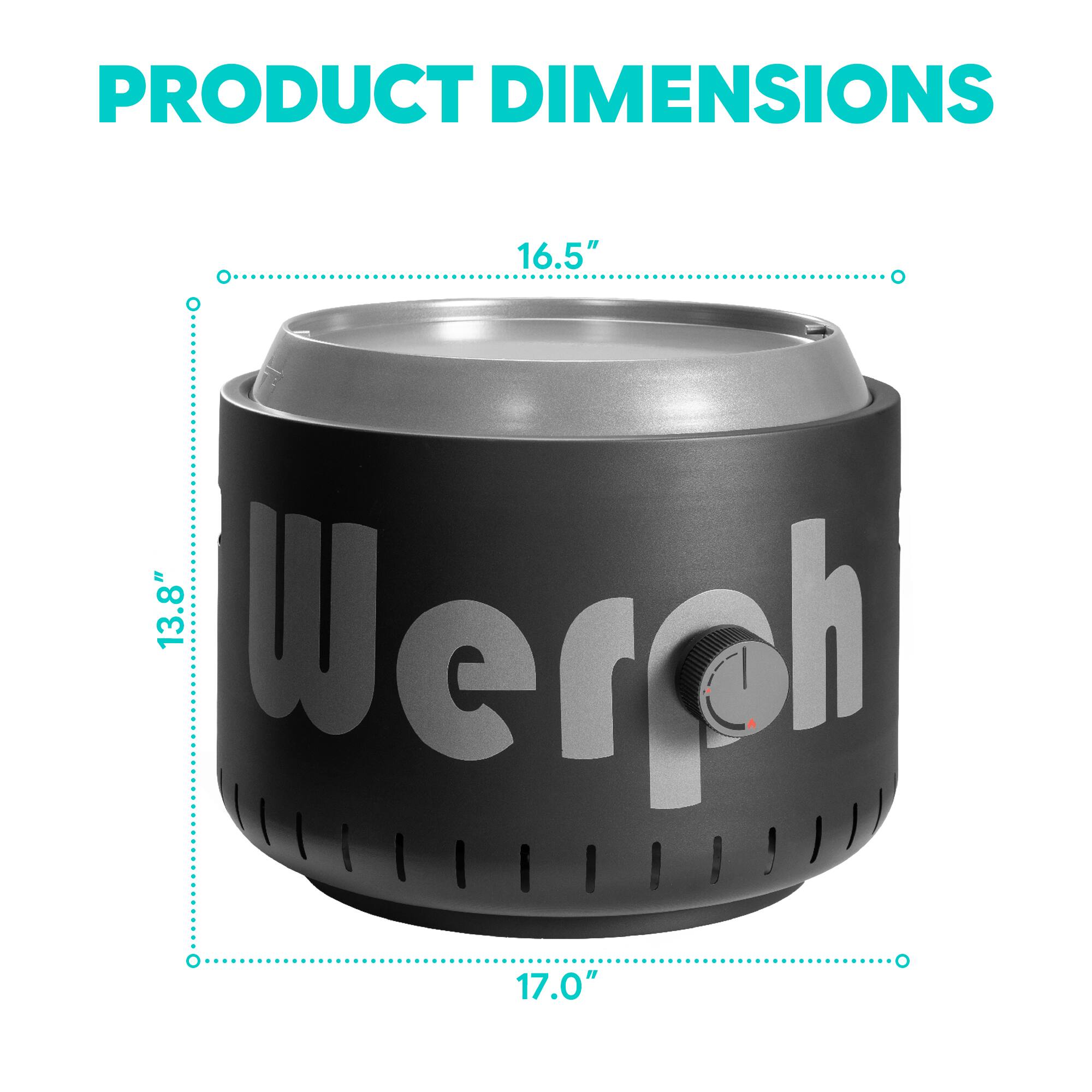 PRODUCT DIMENSIONS  
16.5" x 13.8" x 17.0"