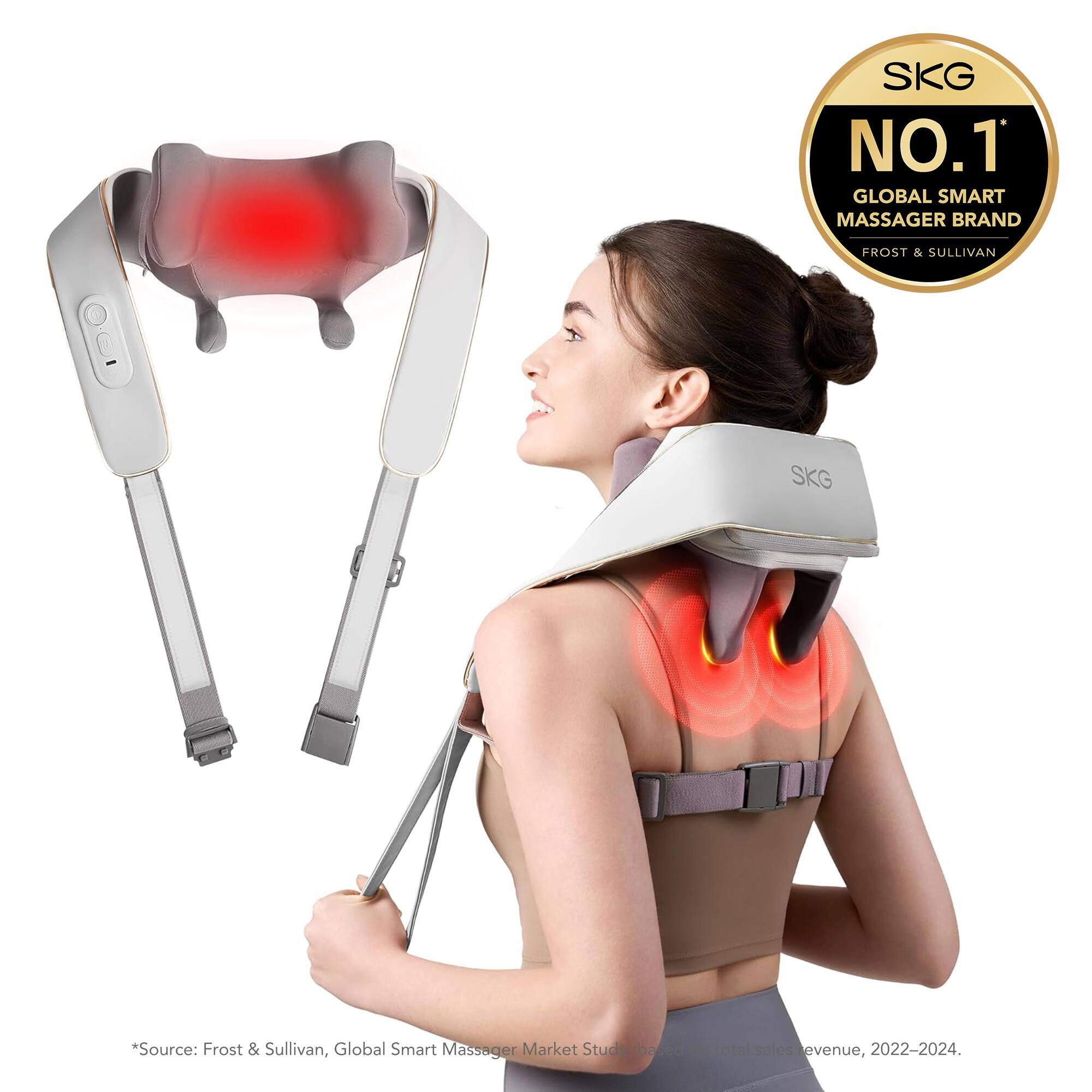SKG NO.1 GLOBAL SMART MASSAGER BRAND  
FROST & SULLIVAN  
*Source: Frost & Sullivan, Global Smart Massager Market Study, based on total sales revenue, 2022-2024.