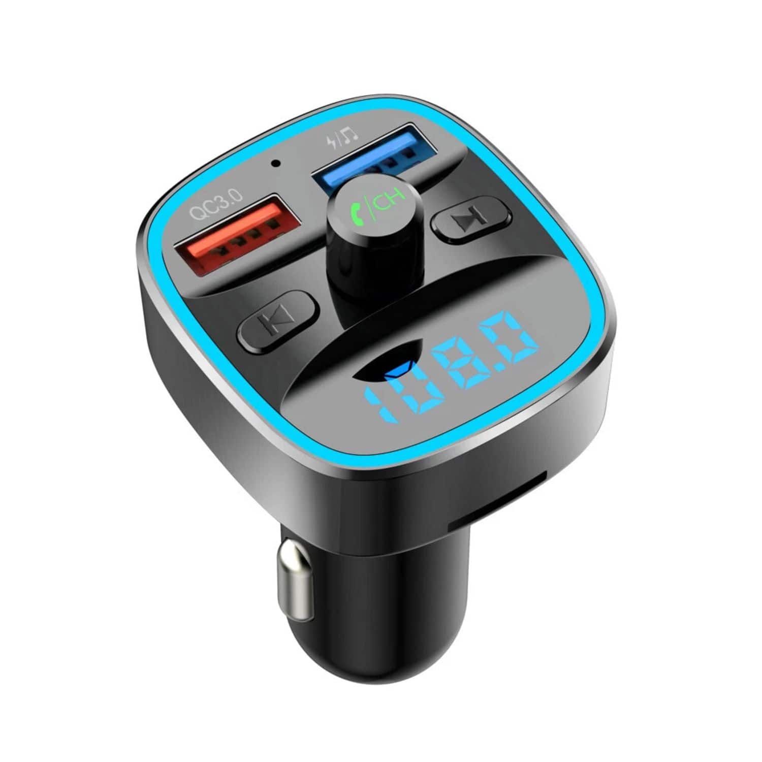 Stock Preferred - Bluetooth 5.0 Car FM Transmitter Adapter – Dual USB Fast Charger with Hands-Free Calling & AUX Port