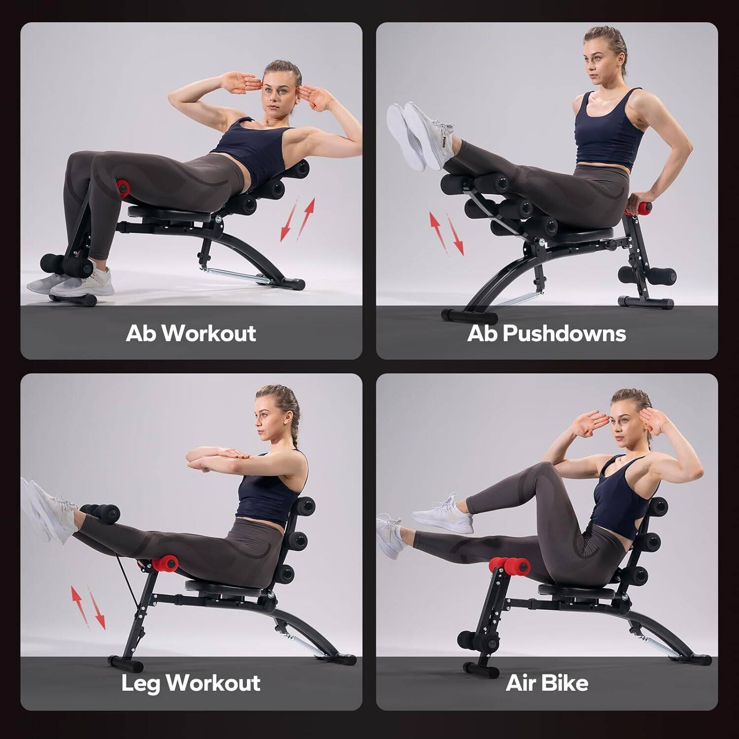 Ab Workout  
Ab Pushdowns  
Leg Workout  
Air Bike