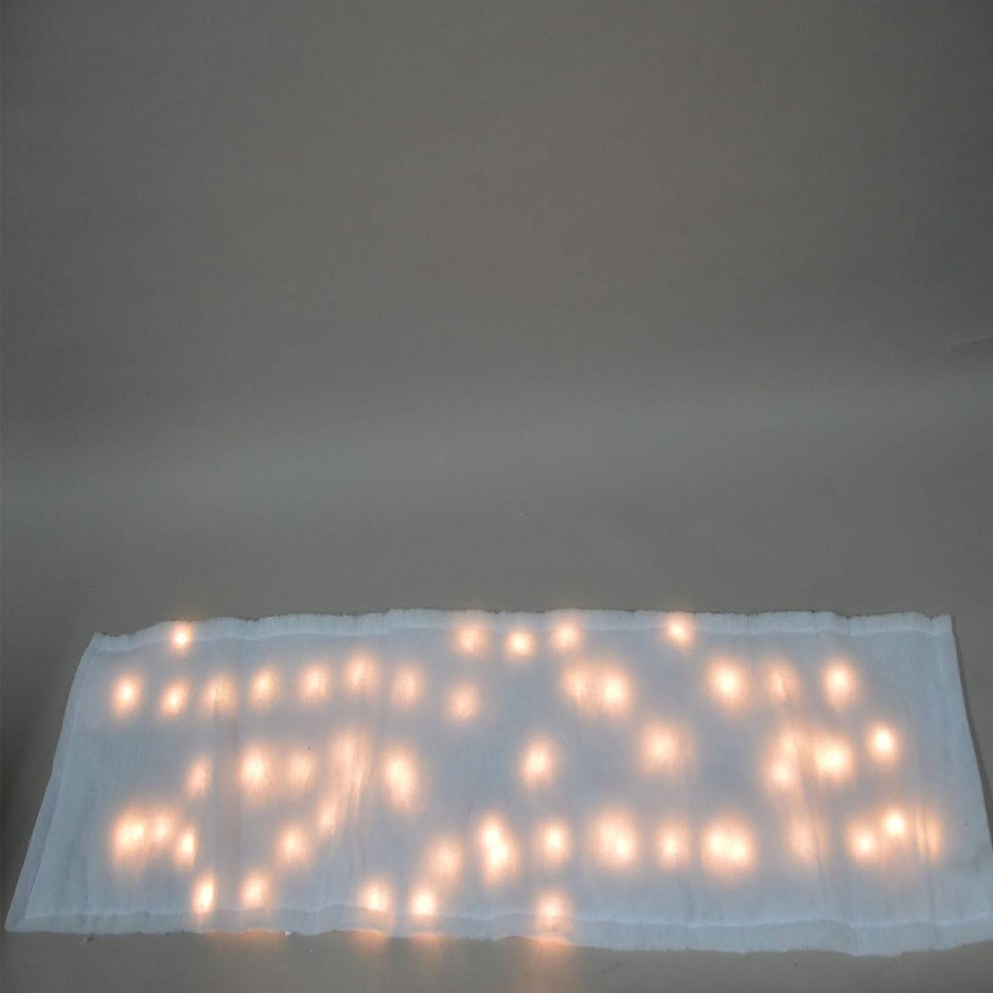 Alt View 7. ProductWorks - ProductWorks Pre-Lit Snow Cover Blanket 8 Function Holiday Decoration, 60" x 15" - White.