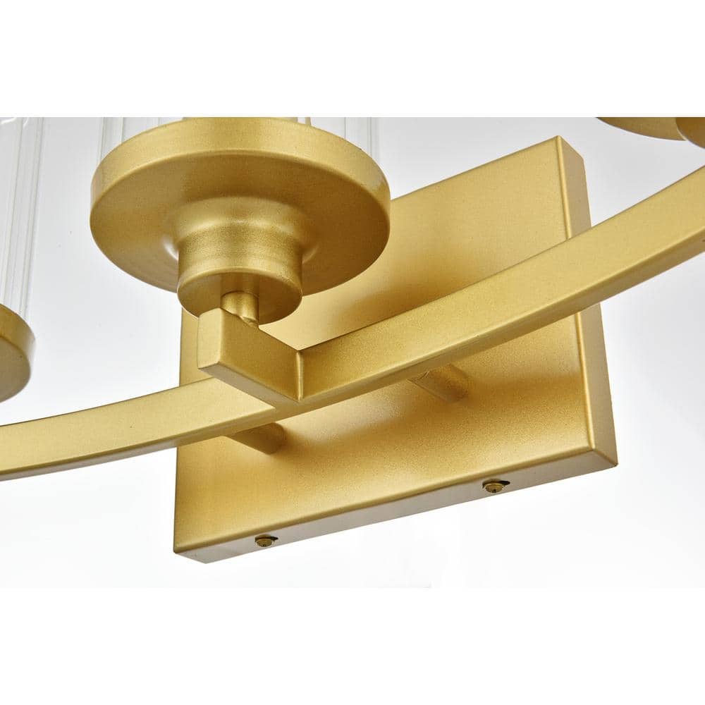 Living District - Saanvi 3 light Bath Sconce - Brass And Clear price history on PriceWatchPro