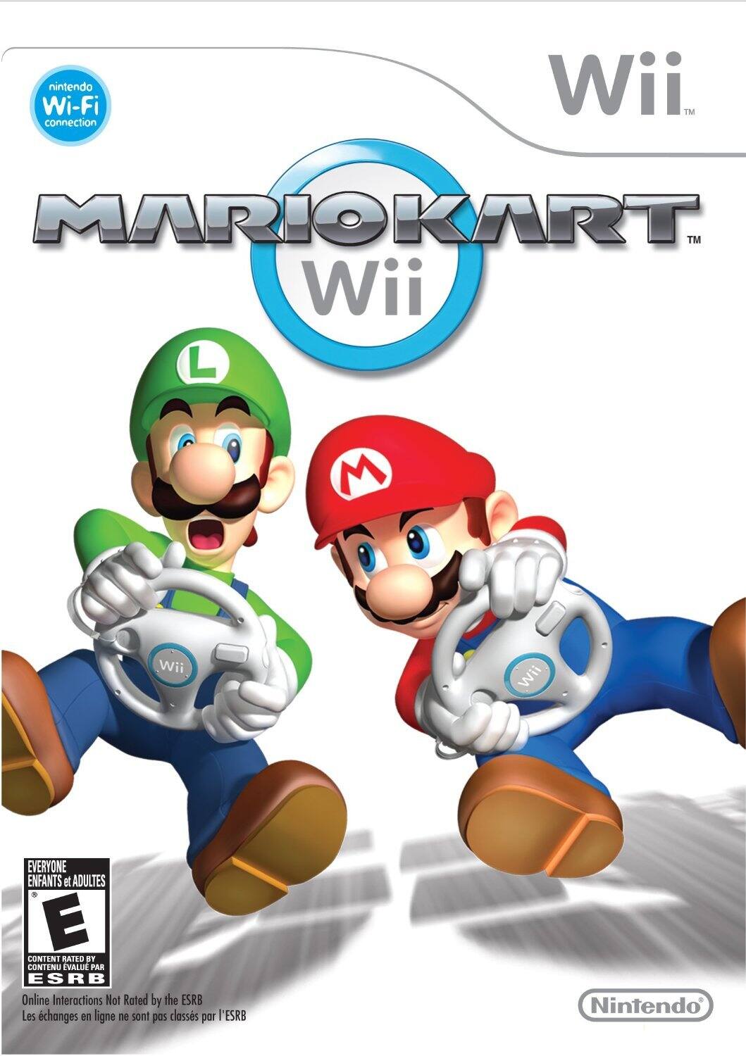 nintendo Wi-Fi connection, Wii TM, MARIOKART TM, Wii, L, M, Wii, EVERYONE ENFANTS et ADULTES, E, CONTENT RATED BY CONTENU EVALUE PAR ESRB, Online Interactions Not Rated by the ESRB, Les changes en ligne ne sont pas classs por I'ESRB, Nintendo - E (Everyone)