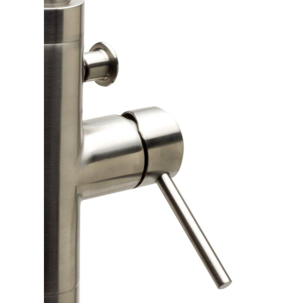 Alt View 1. Alfi - Brushed Nickel Single Lever Floor Mounted Tub Filler Mixer,Hand Held Shower Head - Silver.