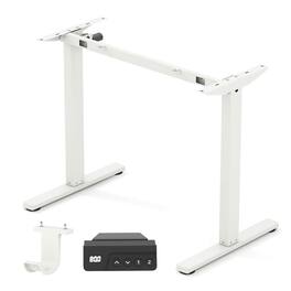 Costway - Electric Standing Desk Frame with LED Display Memory Positions for 40"-48" Desktop - White