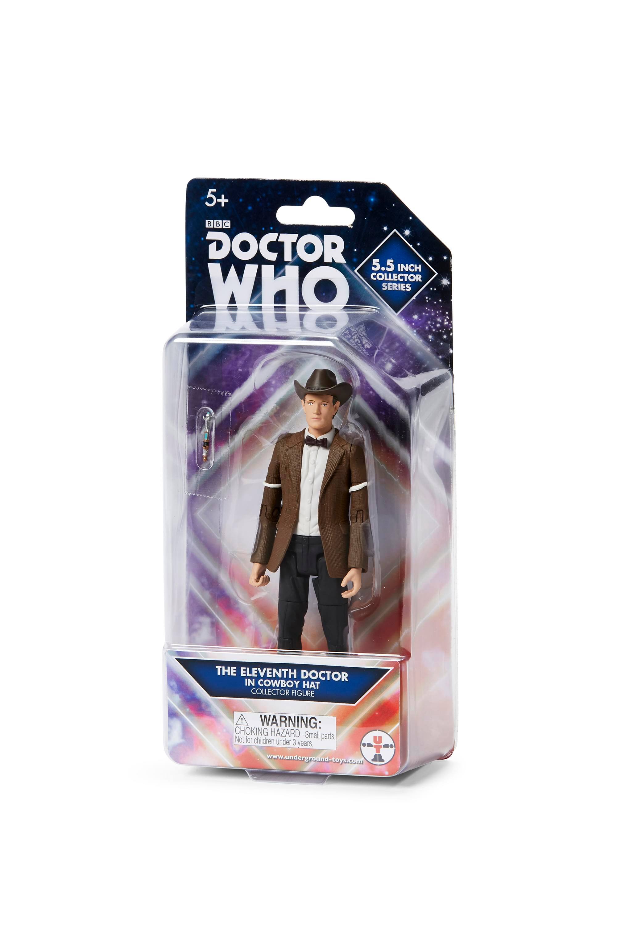 5+ BBC 3 8 C DOCTOR 5.5 INCH COLLECTOR SERIES WHO A THE ELEVENTH DOCTOR IN COWBOY HAT COLLECTOR FIGURE WARNING: CHOKING HAZARD Small Not for children parts under 3 years www.underground-toys.com