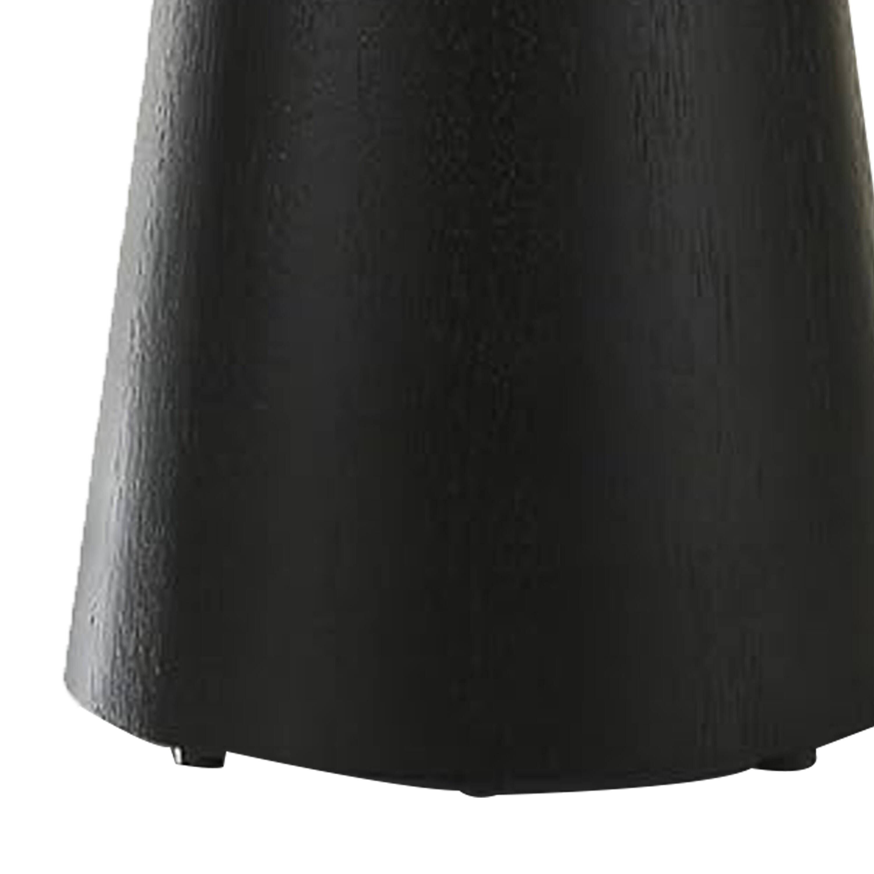 Alt View 3. Manhattan Lane - Kily Side End Table, Cone Pedestal Base, 20 Inch Round Top - Black.