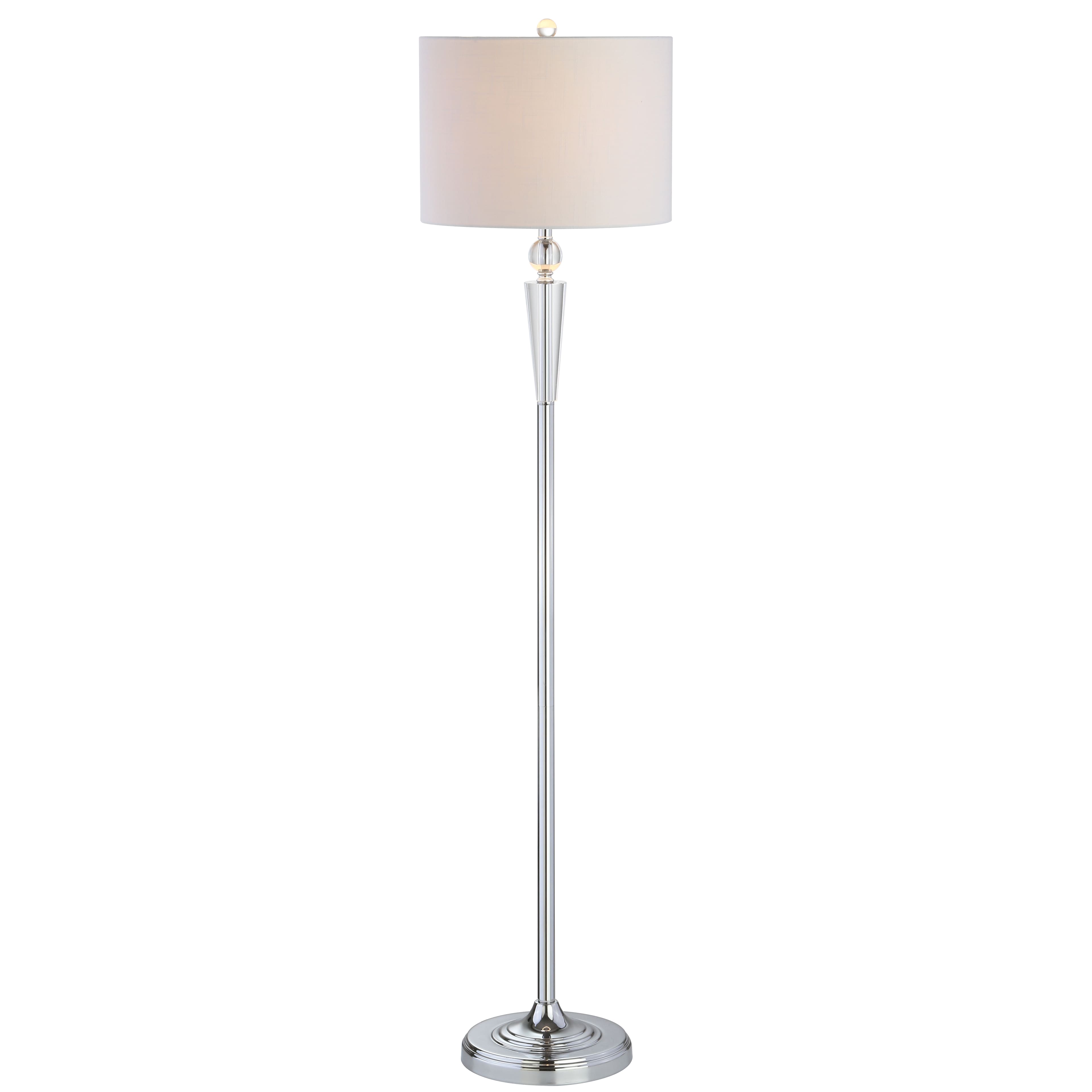 Jonathan Y - Reese 59.5" Crystal LED Floor Lamp, Clear/ - Chrome