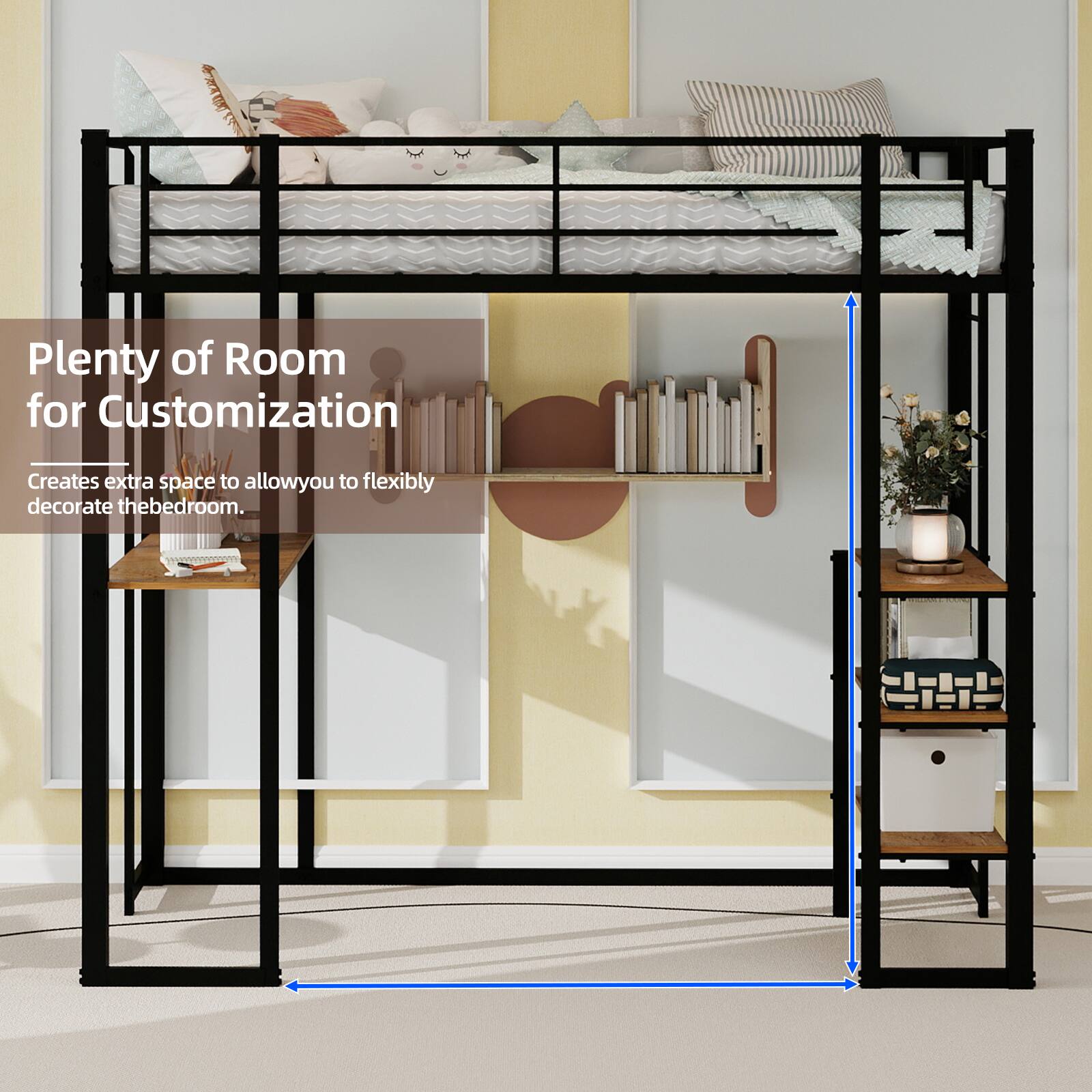 Plenty of Room for Customization  
Creates extra space to allow you to flexibly decorate the bedroom.