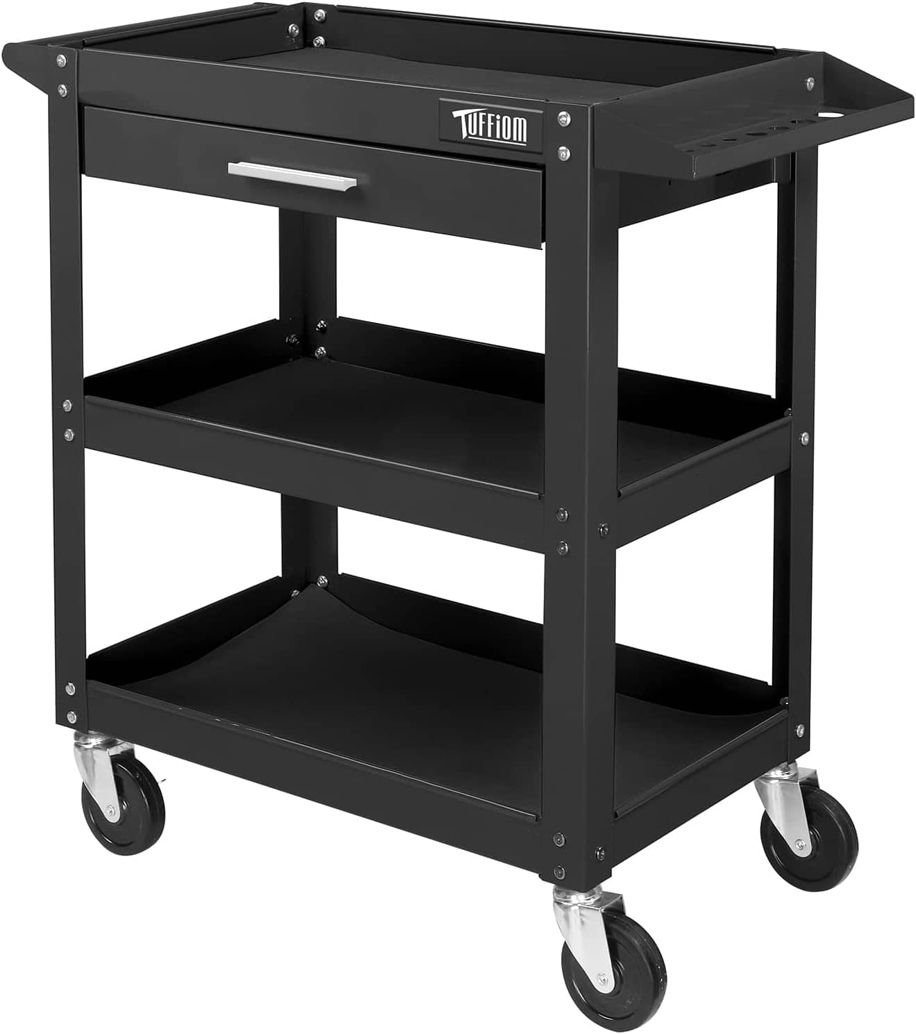 Winado - 3 Tier Rolling Tool Cart Service Tool Cart Tool Organizer with Storage Drawer & 360° Swivel Casters for Garage, Workshop - Black price history on PriceWatchPro