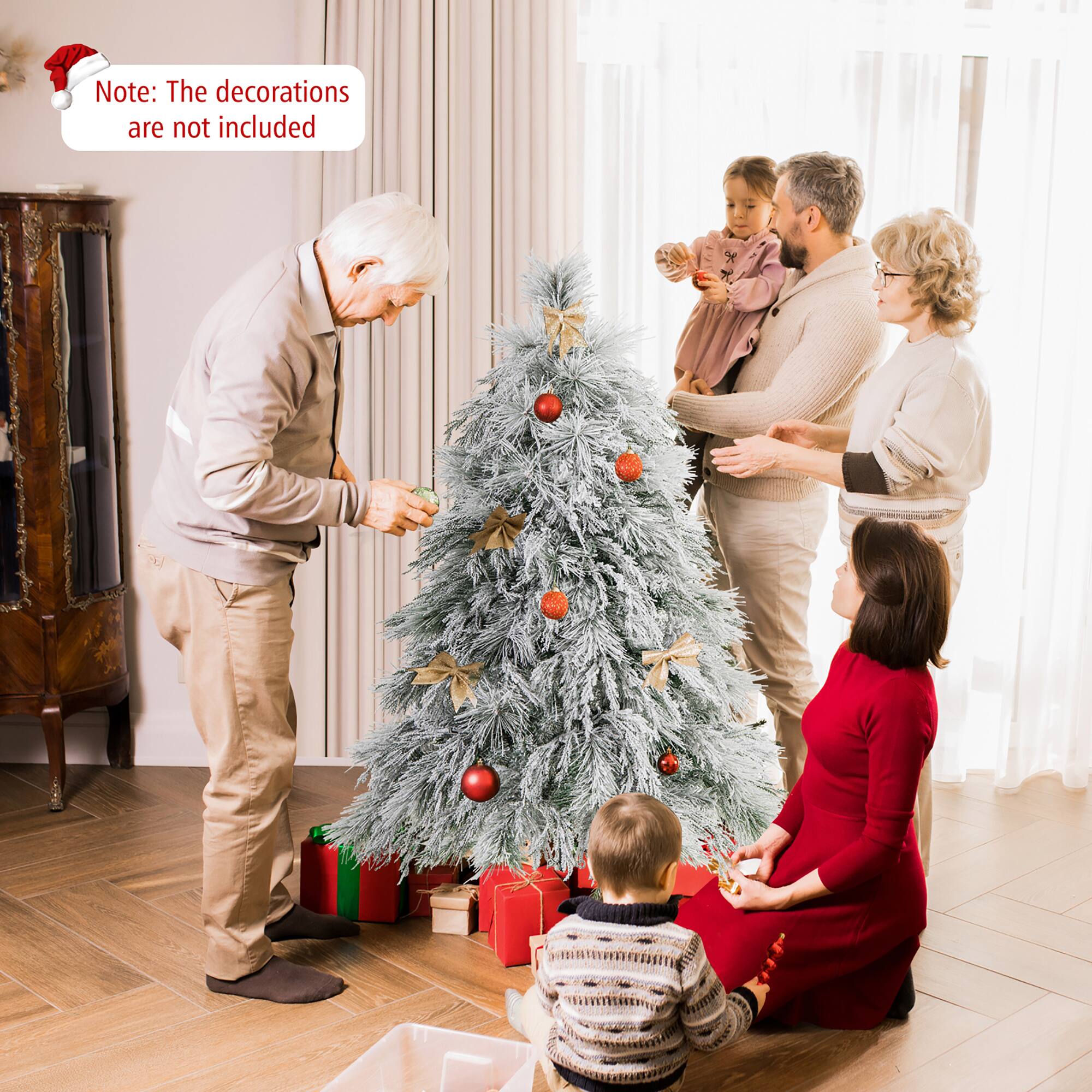 Note: The decorations are not included