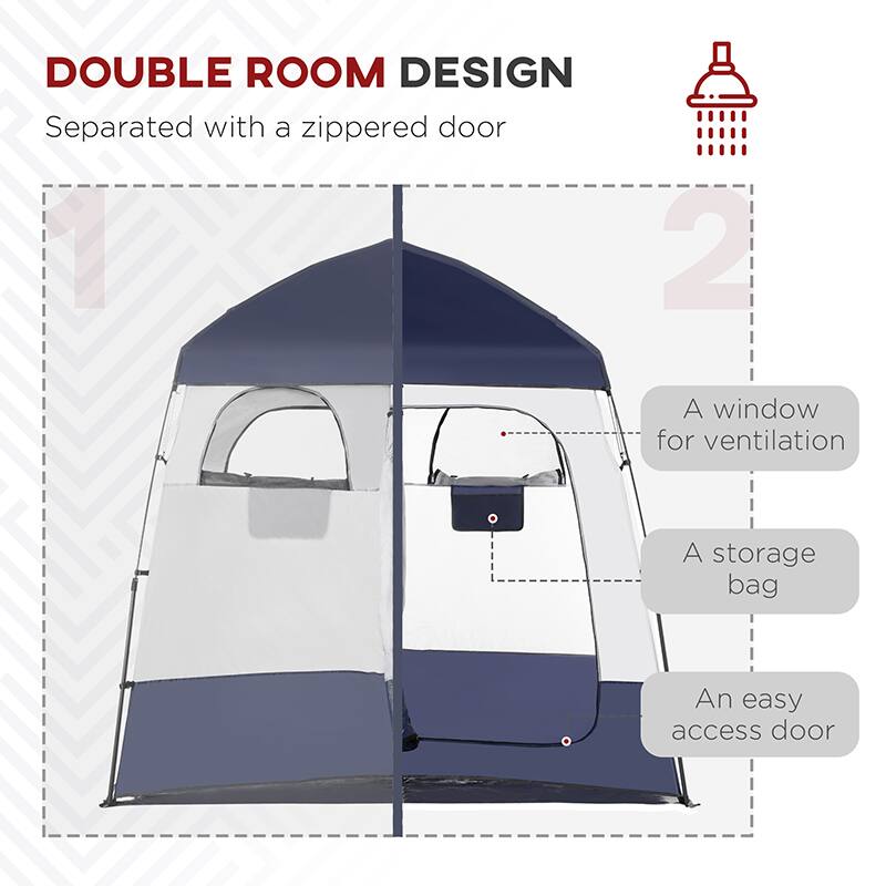 DOUBLE ROOM DESIGN
Separated with a zippered door

1. A window for ventilation
2. A storage bag
3. An easy access door