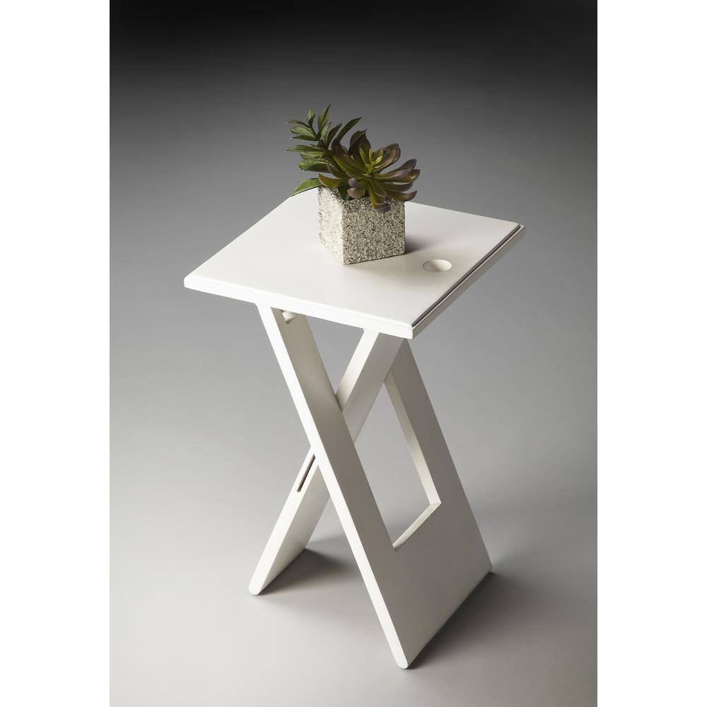 Back. Butler Specialty - Hammond Folding Side Table - White.