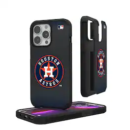 Keyscaper - MLB - Houston Astros Linen Logo iPhone Rugged Case - 15 - Black