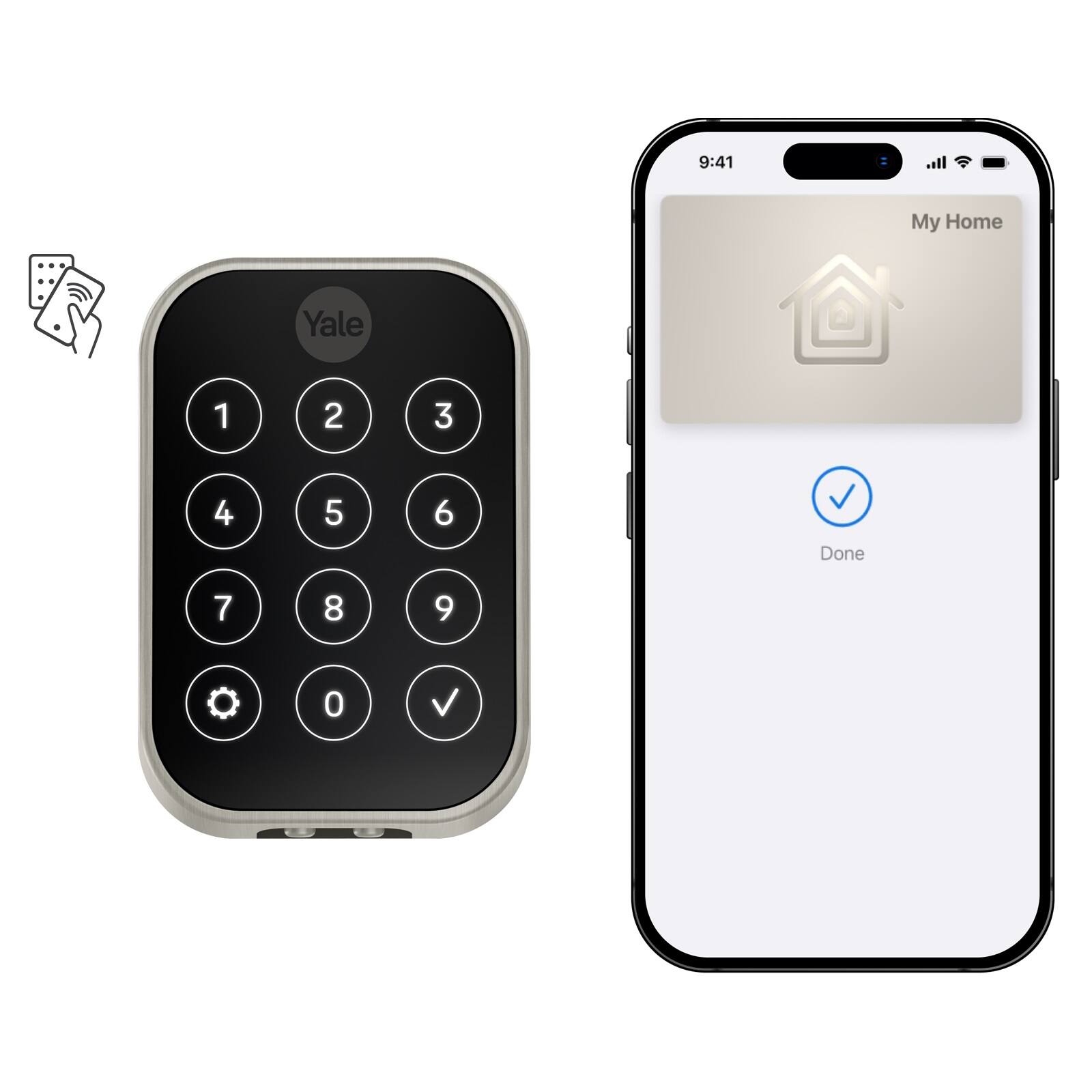 Yale - Assure Lock 2 - Smart Lock Keyless Bluetooth Deadbolt with APPLE HOME KEYS | Touchscreen Keypad Access - Satin Nickel