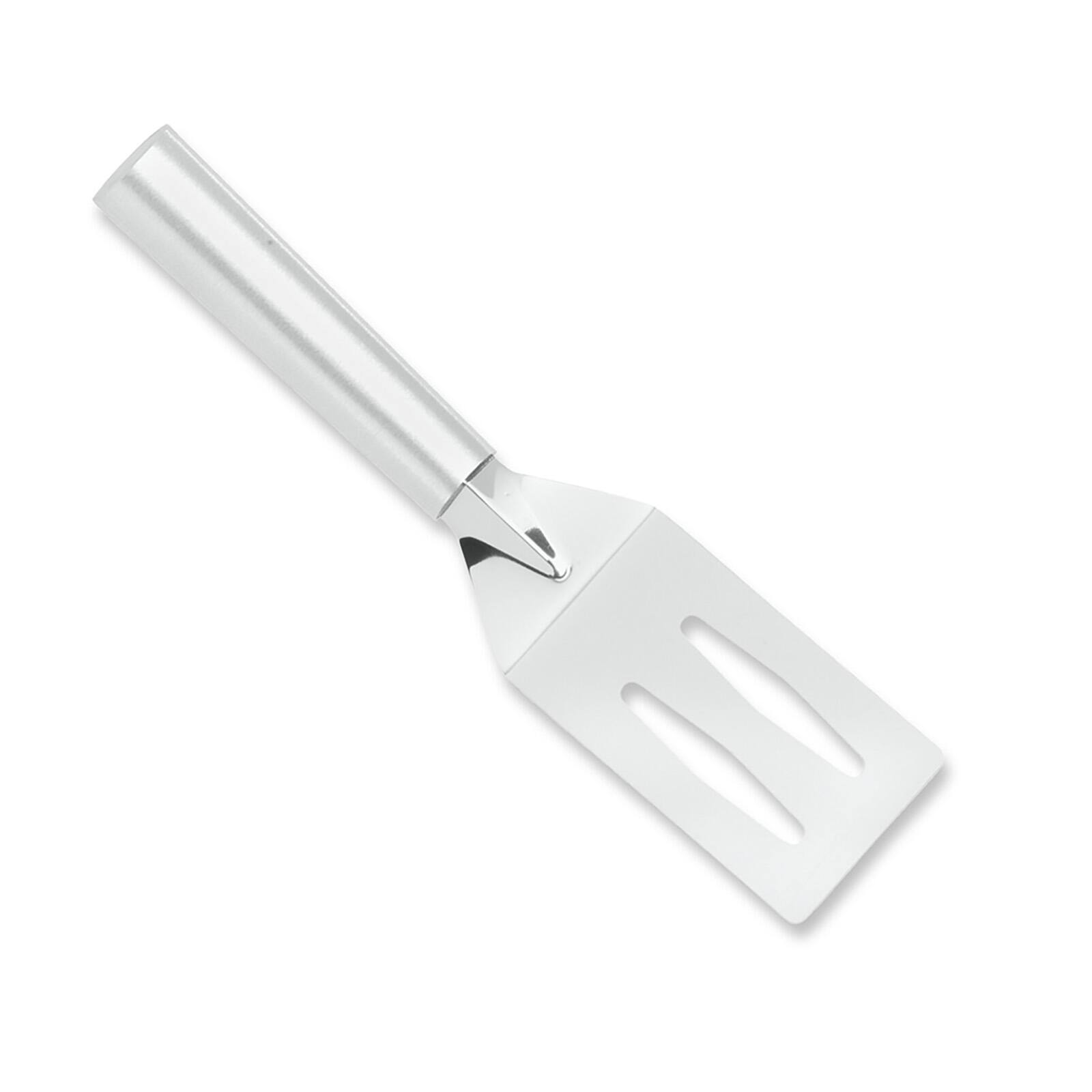 Front. Rada - Cutlery 3.375-Inch Slotted Turner Spatula, Aluminum Handle - Silver.