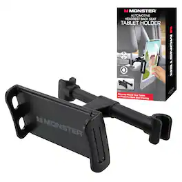Monster - Universal Backseat Headrest Tablet Mount - Keep Passengers Entertained on the Go - Black