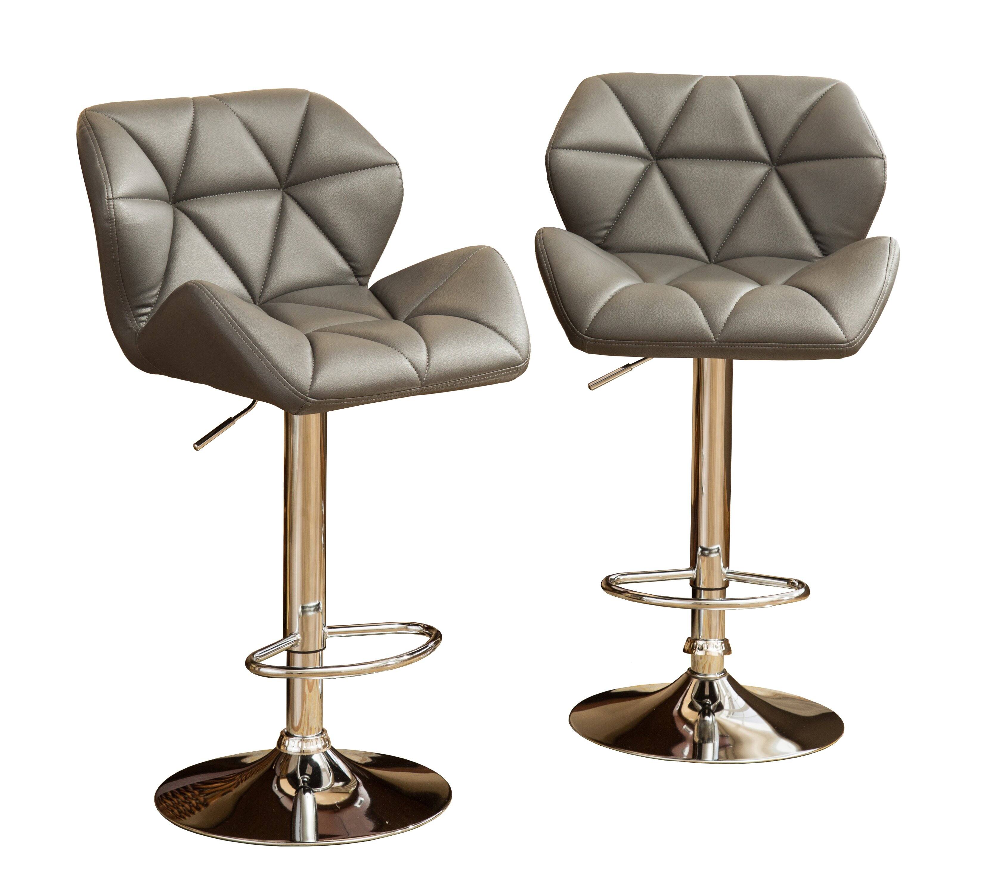 Dexmalle Dexmalle Set of 2 Contemporary Tufted Adjustable Height ...