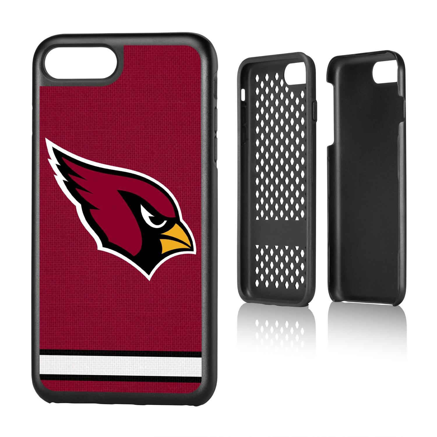 Alt View 3. Keyscaper - Arizona Cardinals iPhone Rugged Stripe Design Case - 15 Plus - Multicolor.