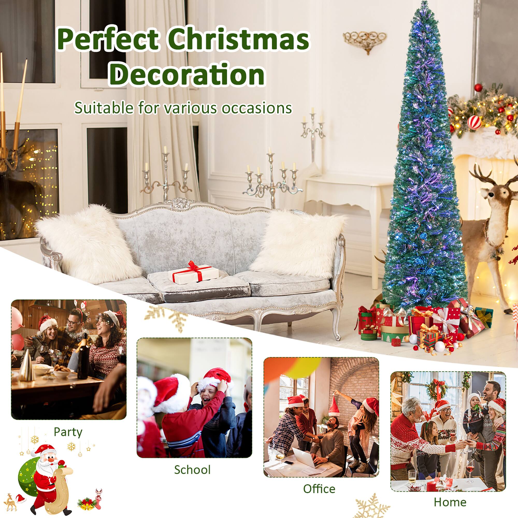 Perfect Christmas Decoration  
Suitable for various occasions  

Party  
School  
Office  
Home