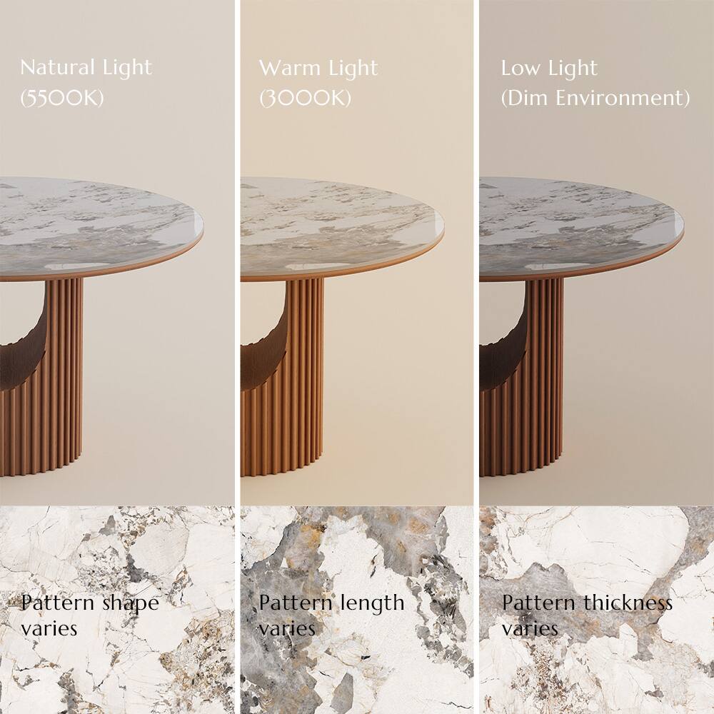 Natural Light (5500K)  
Warm Light (3000K)  
Low Light (Dim Environment)  

Pattern shape varies  
Pattern length varies  
Pattern thickness varies
