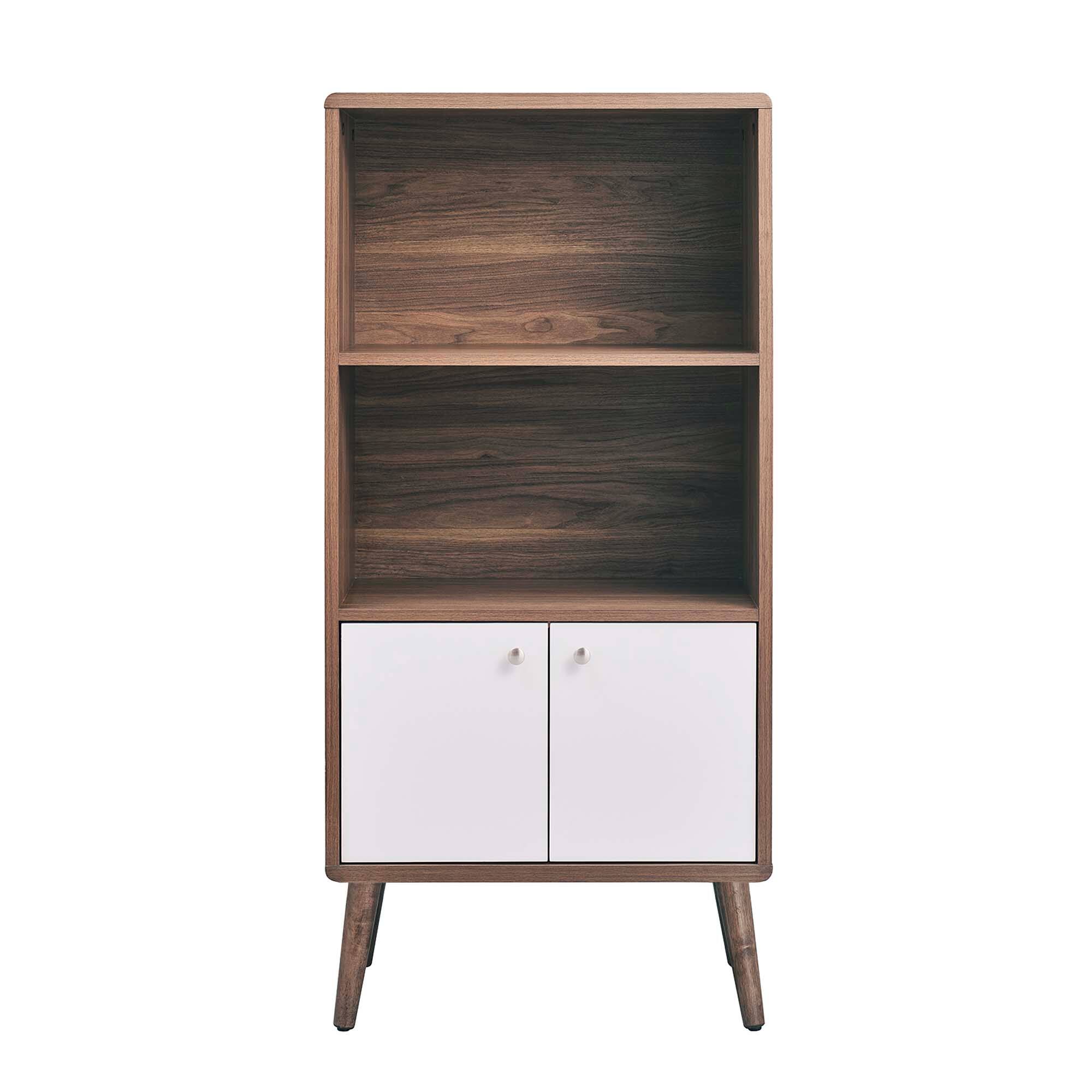 Alt View 2. Modway - Transmit Display Cabinet Bookshelf by Modway - Walnut White.