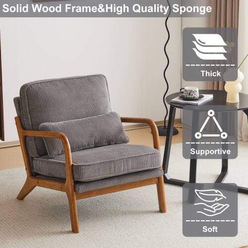Solid Wood Frame & High Quality Sponge  
Thick  
Supportive  
Soft