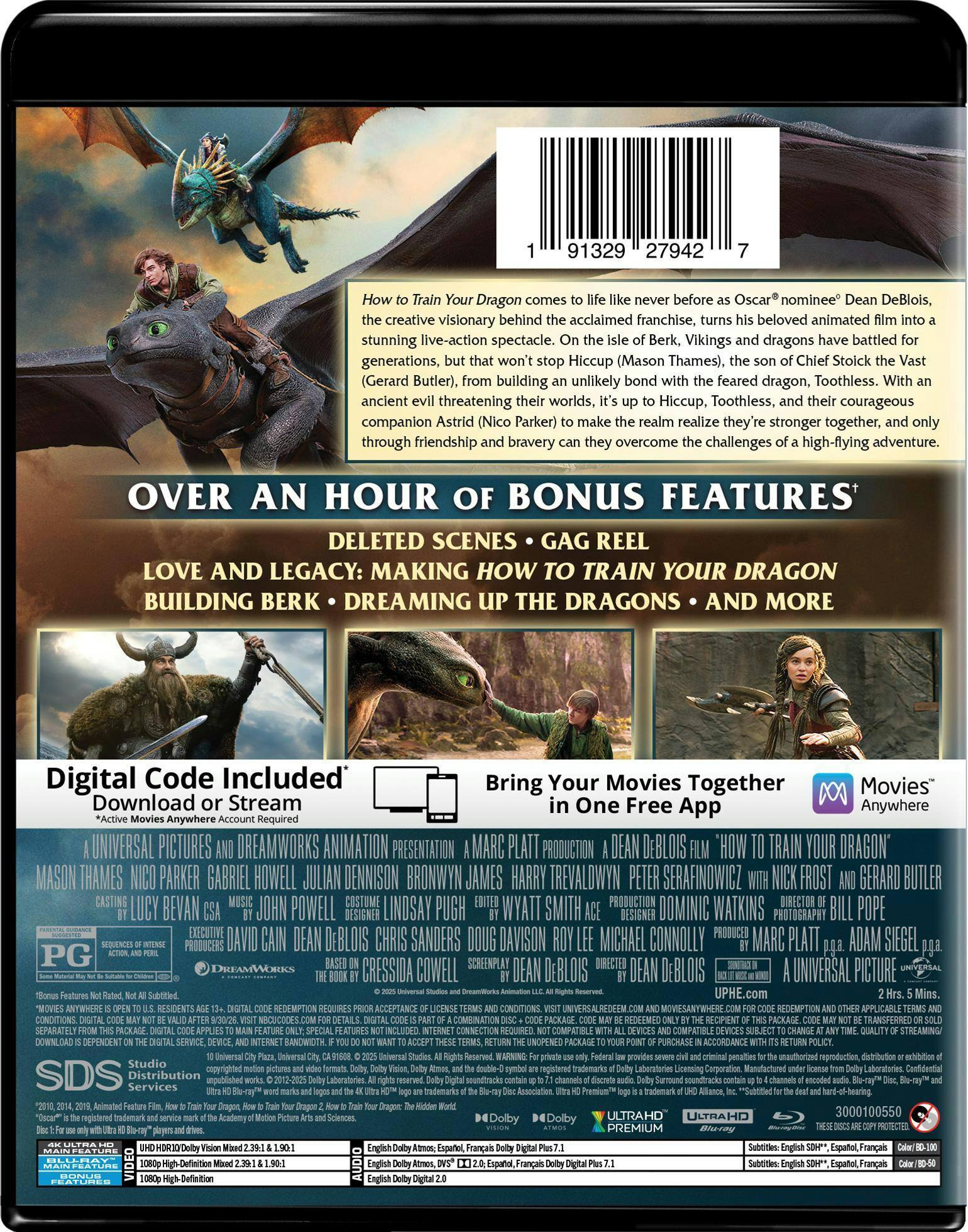 Back. How to Train Your Dragon   - 4K Blu-Ray.