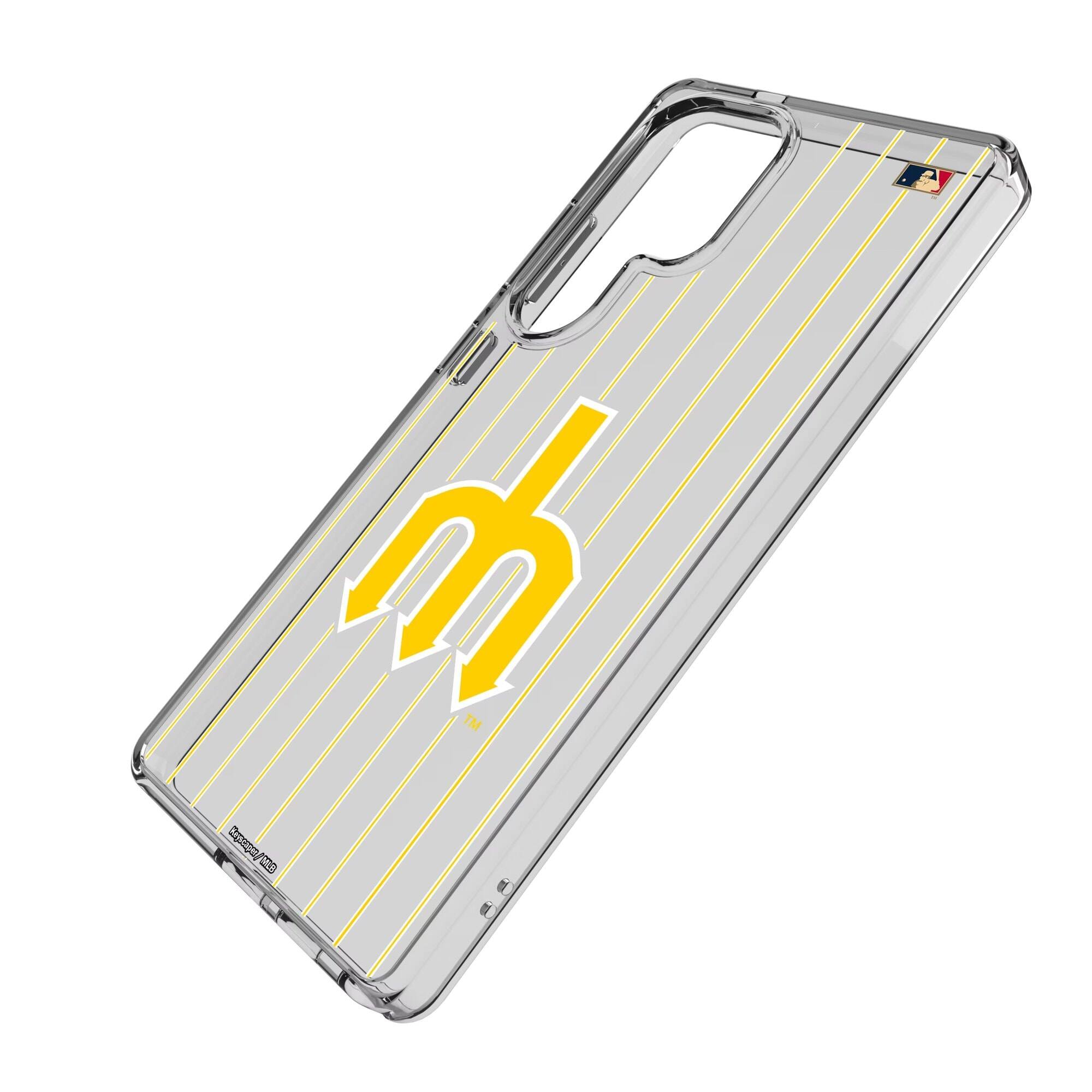 Alt View 1. Keyscaper - Seattle Mariners Cooperstown Galaxy Clear Case - S22 - Multicolor.