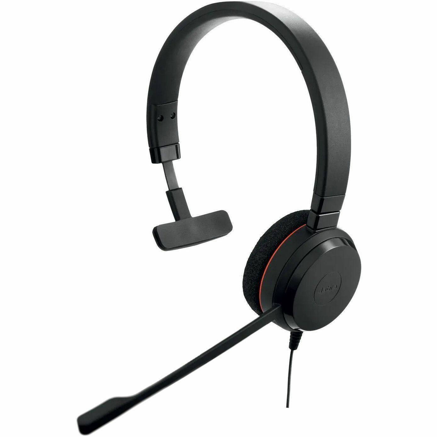 Alt View 1. Jabra - Jabra Evolve 20 Mono Teams Headset - Microsoft Teams Certification - Mono - USB Type C - Wired - 150 Hz to 7 kHz - Red.