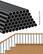 Front. VEVOR - Staircase Balusters 51 Pack, 26 In Aluminum Stair Balusters, 3/4 In Rainwater-Proof Round Metal Spindle Railing - Black.