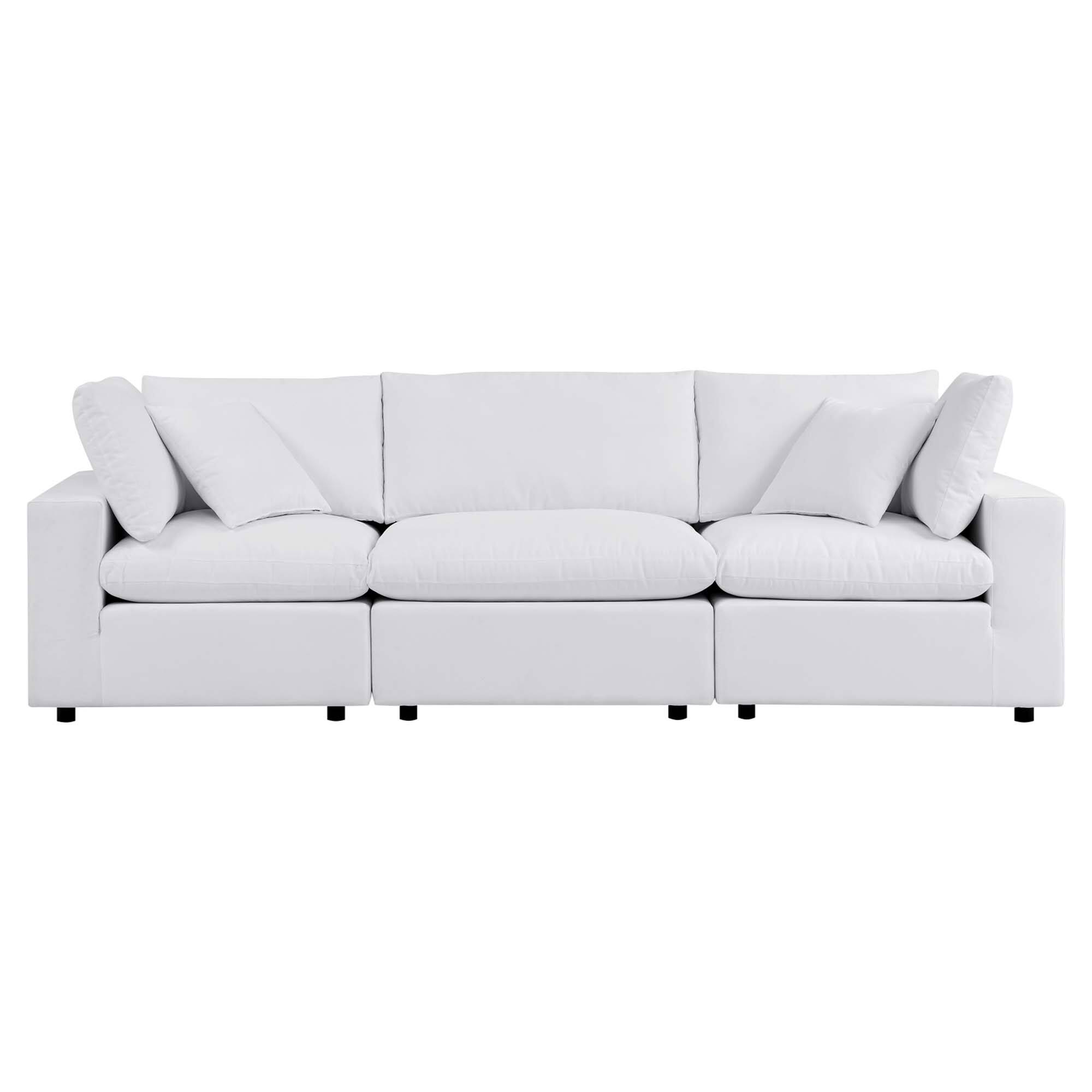 Alt View 6. Modway - Commix Sunbrella® Outdoor Patio Sofa by Modway - White.