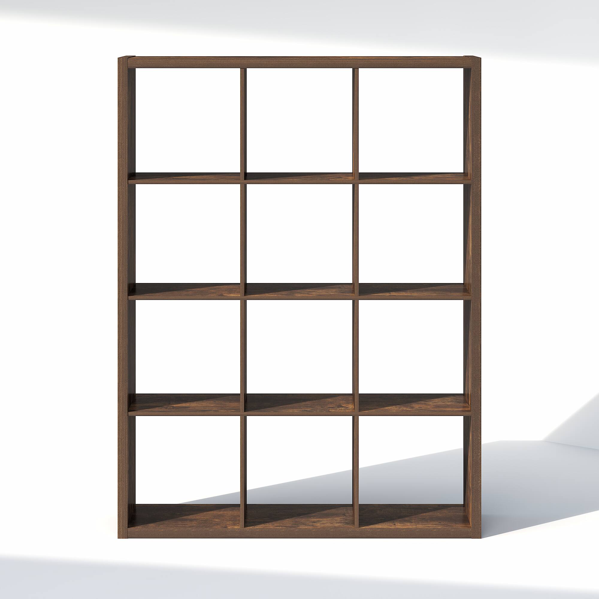 Alt View 5. Furinno - CUBIC Closet Organizers, 12-Cube Closet Organizer, Open Shelf, Extra Thick Frame, for Wardrobe, Bedroom, Living Room - Amber Pine.