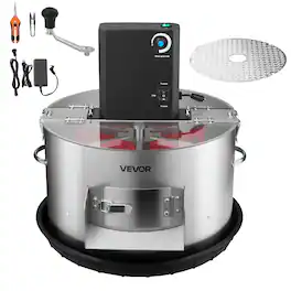 VEVOR - Electric Bud Leaf Trimmer, 2-in-1 Manual & Electric, 16 in Bud Trimmer with Stainless Steel Blades, Dry Cutting Machine - Silver