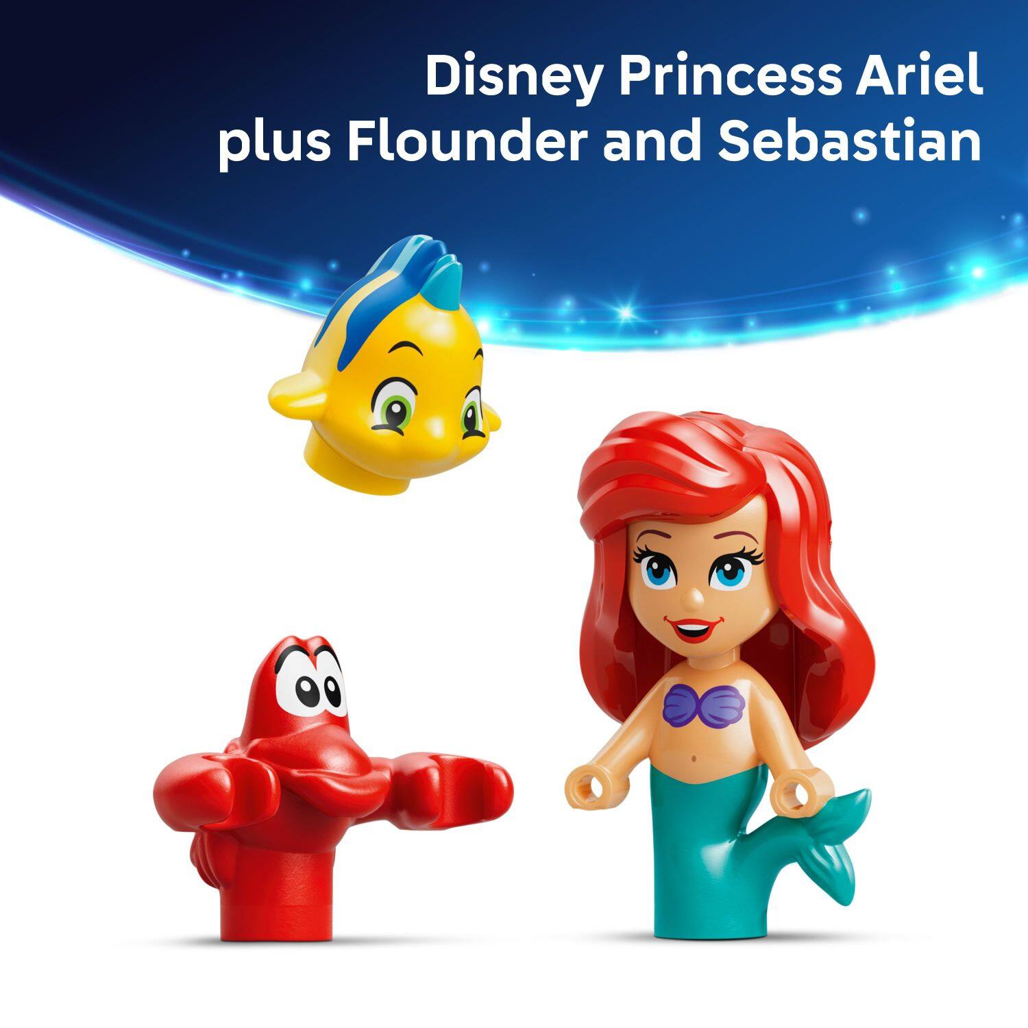 Disney Princess Ariel plus Flounder and Sebastian