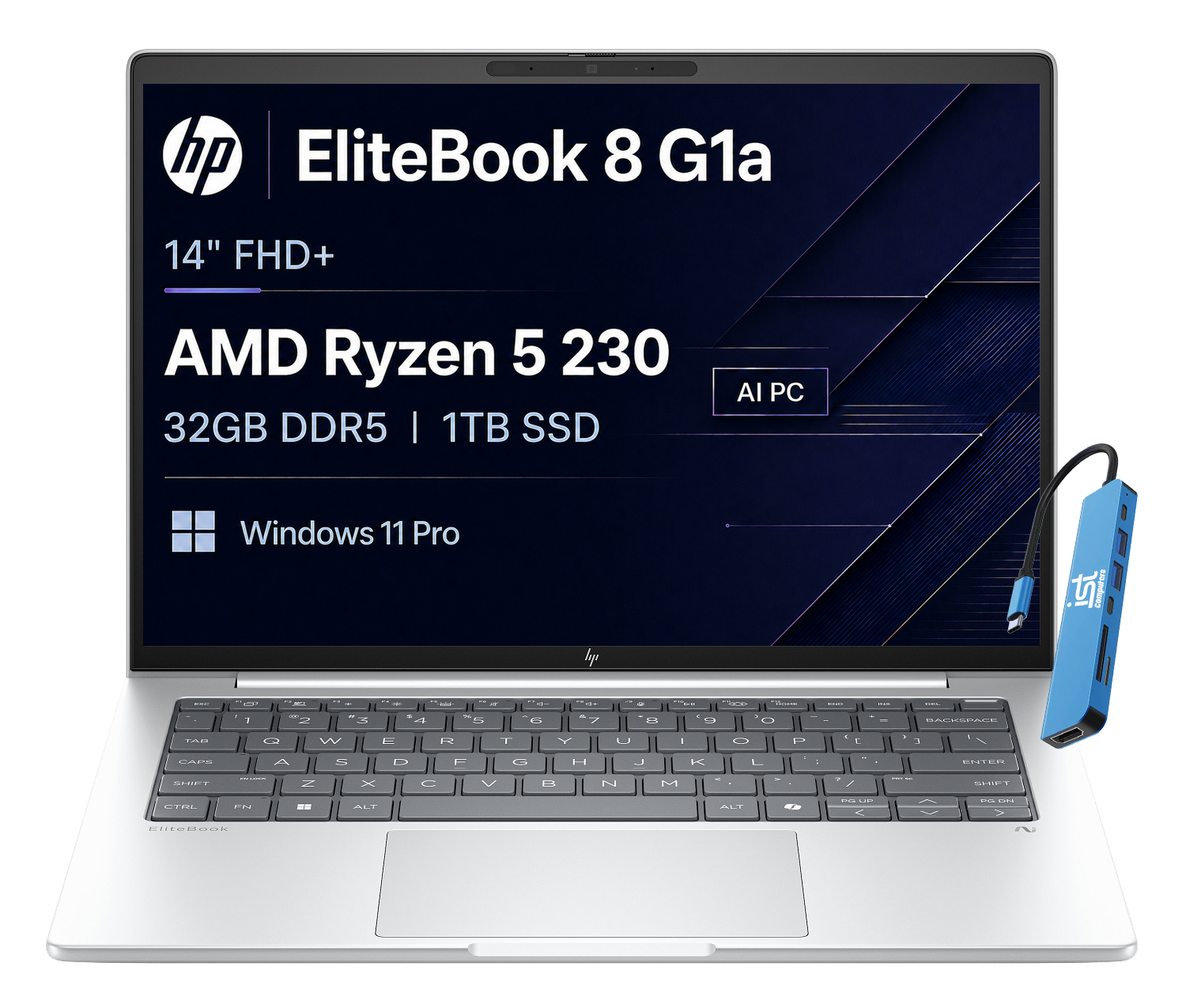 hp EliteBook 8 G1a 14" FHD+  
AMD Ryzen 5 230  
32GB DDR5 | 1TB SSD  
AI PC  
Windows 11 Pro  
LS Computers