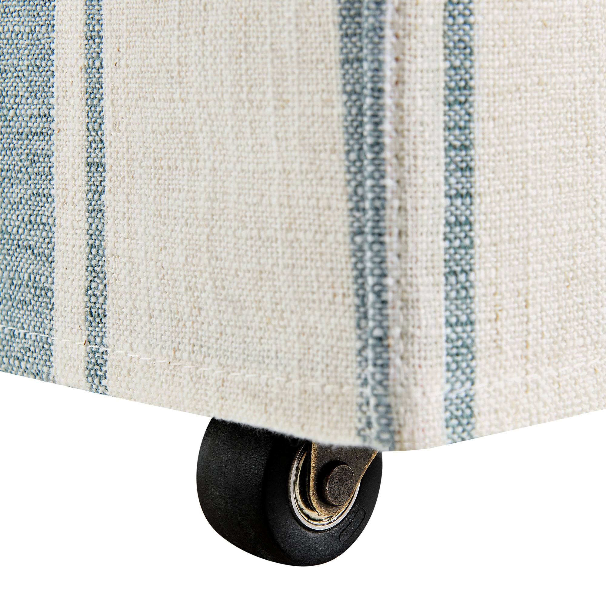 Alt View 6. Modway - Tessera Striped Slipcovered Dining Side Chair by Modway - Blue Stripe.