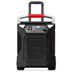 Front. Monster - Rockin’ Roller 360 Indoor/Outdoor Portable Bluetooth Speaker - Black.