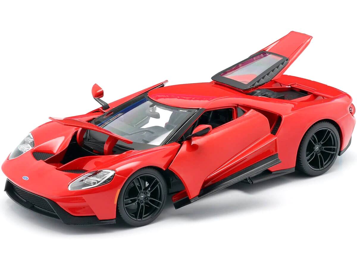 Alt View 1. Maisto - 2017 Ford GT Red with Black Wheels "Special Edition" 1/18 Diecast Model Car by Maisto.