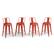 Front Zoom. Simpli Home - Rayne Metal Counter Height Stool (Set of 4) - Orange.